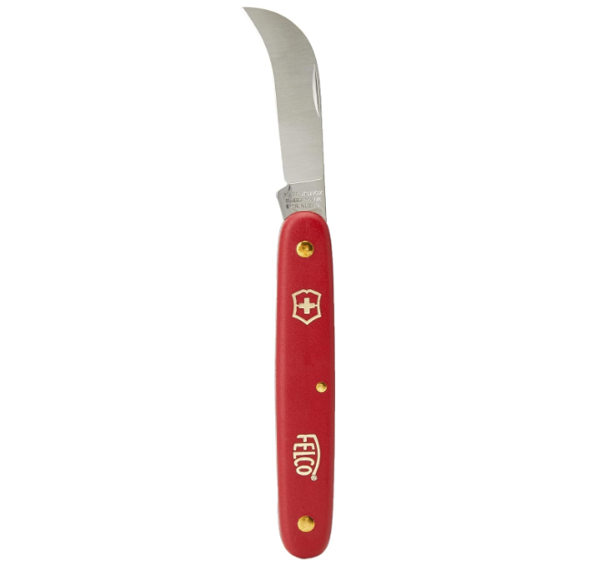 Felco Pruning and Grafting Knife with Red Handle